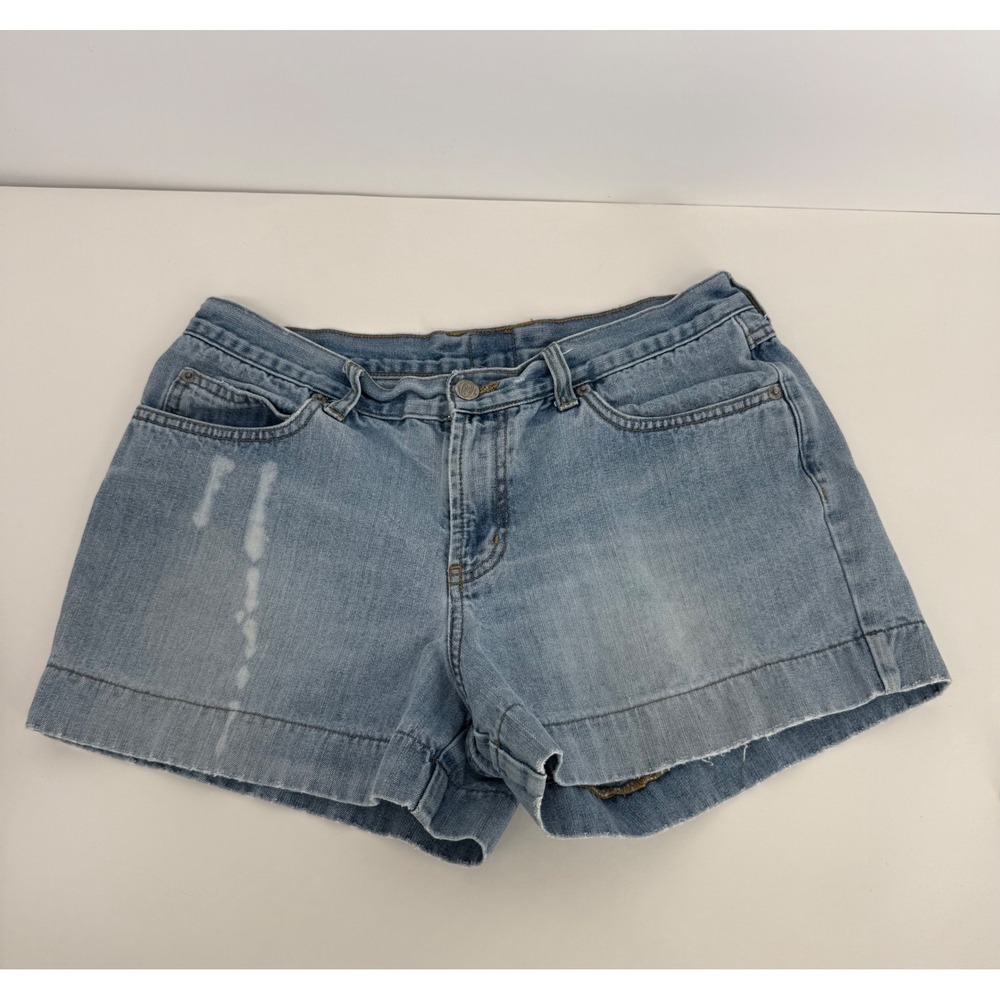 Bongo Womens Light Wash Denim Shorts Classic 4 Inseam Cotton Blue Sz 11